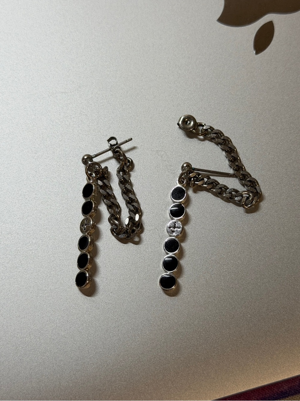 Nonenon Double Grape Chain Drop Earrings